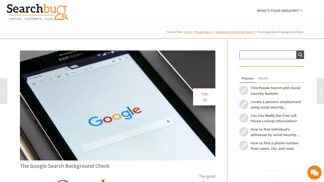 The Google Search Background Check - Searchbug Blog