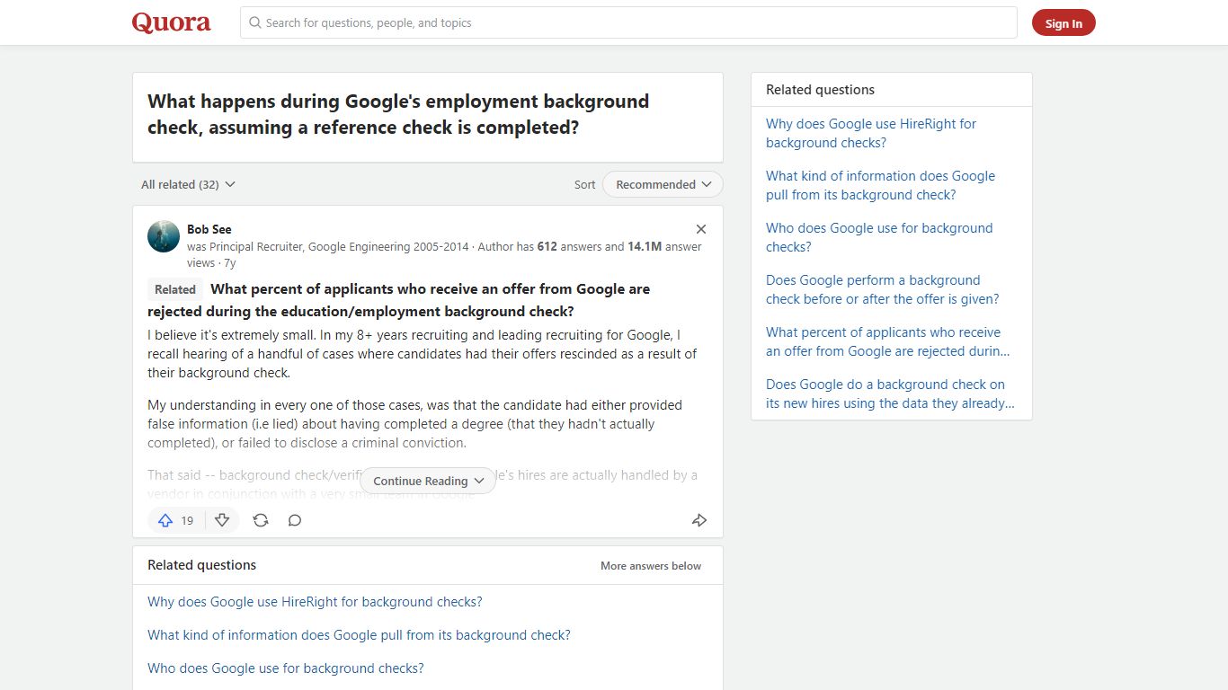 What happens during Google's employment background check ... - Quora